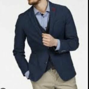 Fairlane Men’s Refined Slim Cotton Blazer Suit Jacket XL Navy New With Tags